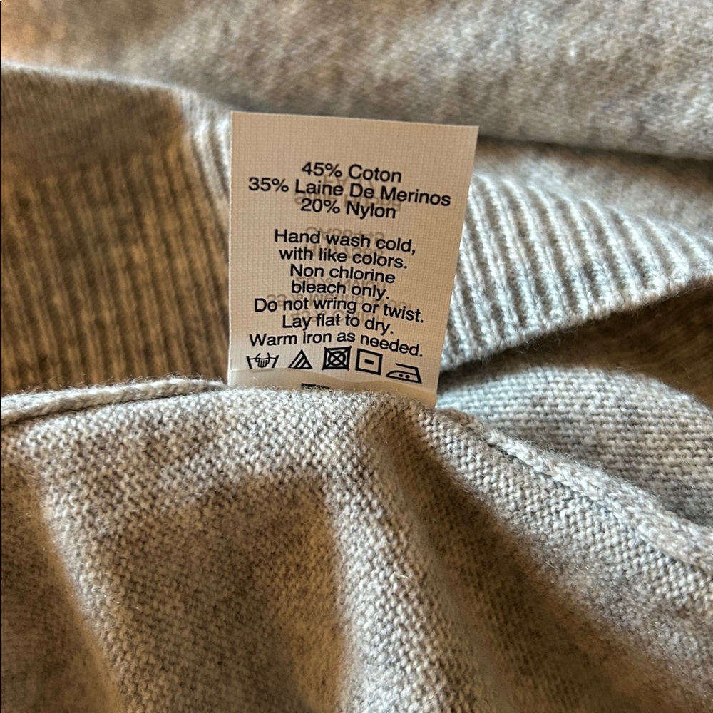 J. CREW GRAY SWEATER M - Picture 6 of 6